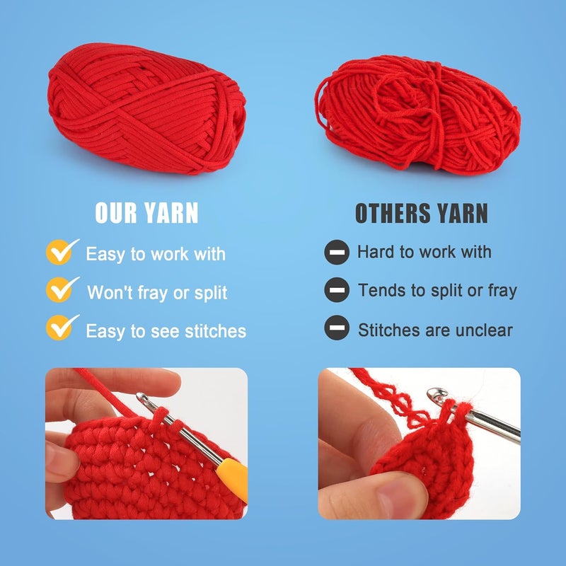mellobello Crochet Kit for Beginners Kids Adults - Beginner Knitting Crochet Animal Kit with Easy Yarn - Learn to Crocheting Amigurumi Starter Set - Loom Knit Patterns Supplies Box Crafts Hobbies Gifts for Women - Image 4